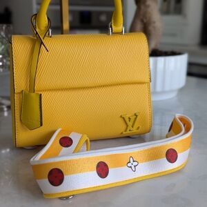 Yellow Satchel Bag with Strap